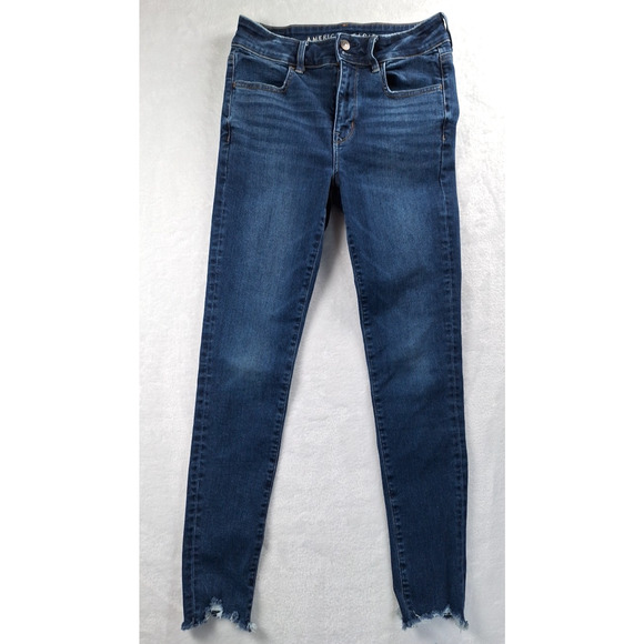 American Eagle Womens High Rise Jegging Stretch Blue Jeans Size 6 - Picture 1 of 12
